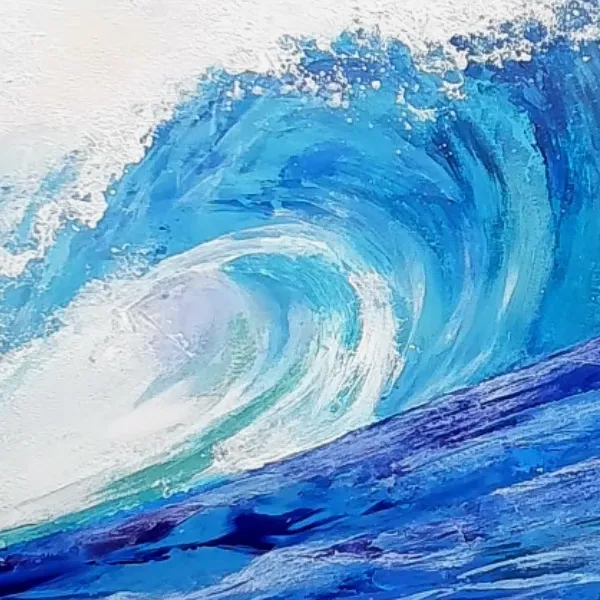 Acrylic artwork of winter seed heads. Learn how to paint in acrylics at our art classes.